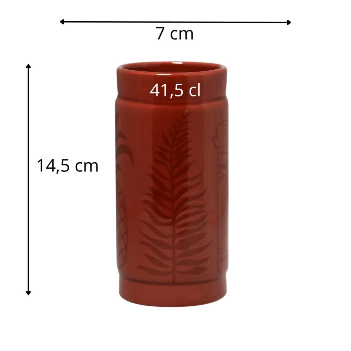 Mug rouge porcelaine vitrifiée 41,5 cl Ø 7 cm Aztek - RAK Best