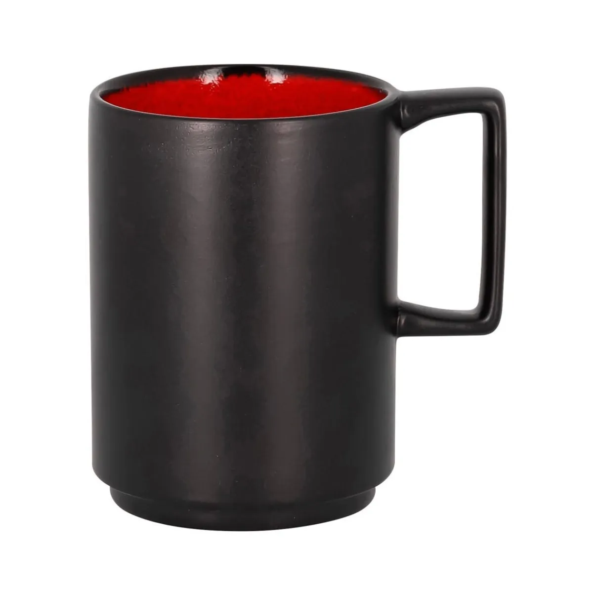 Mug rouge porcelaine vitrifiée 33 cl Ø 8 cm Fire - RAK Discount