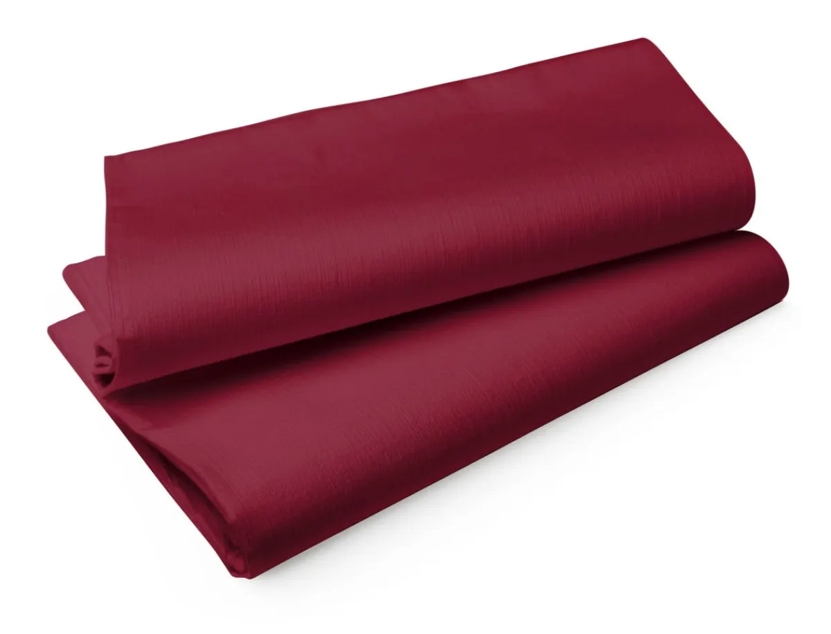Nappe bordeaux non tissé 127x127 cm Evolin (50 pièces) - DUNI Online