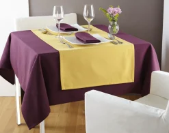 Nappe rectangulaire rouge polyester Signature - DENANTES Sale