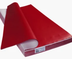 Nappe rouge papier 60x60 cm Tisslack (400 pièces) - COGIR