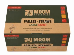 Pailles bagasse Ø 0,8 cm 21 cm (300 pièces) - Les nouvelles pailles Sale