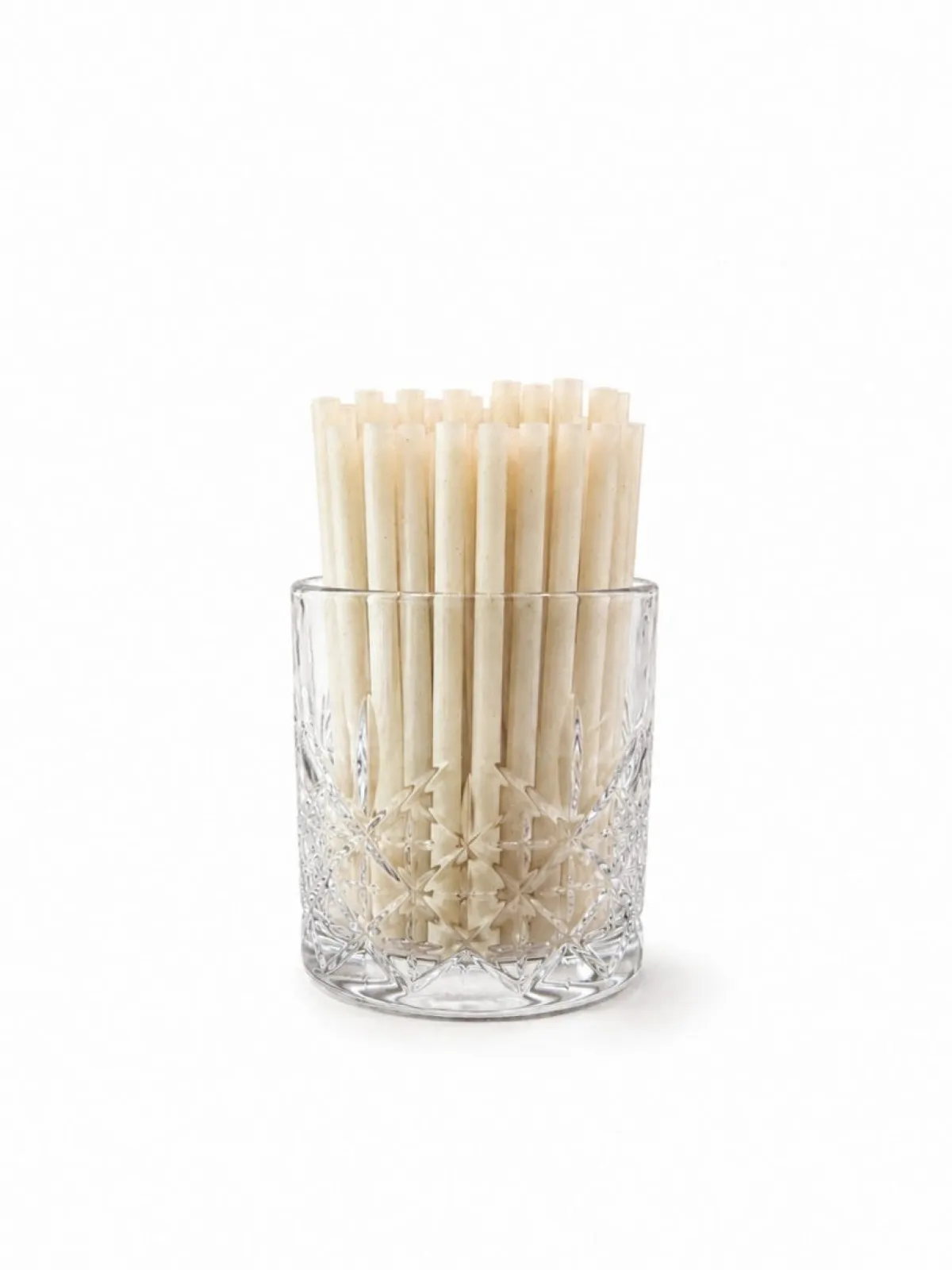 EARTH ESSENTIALS Pailles crème fibre végétale Ø 0,6 cm 13 cm (500 pièces) Sale
