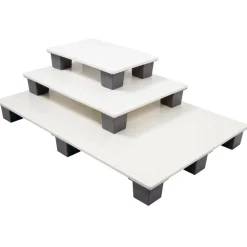 Palette rectangulaire blanc plastique 40x60x11 cm 500 kg - GILAC