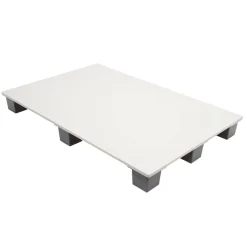 Palette rectangulaire blanc plastique 120x80x11 cm 500 kg - GILAC New
