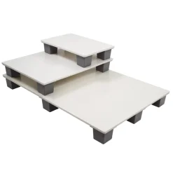 GILAC Palette rectangulaire blanc plastique 60x80x11 cm 500 kg Clearance