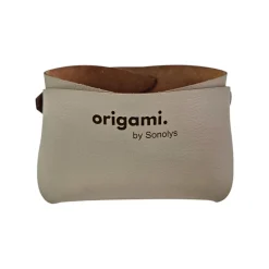 Panier carré beige PVC 10x10x7 cm Origami - SONOLYS New