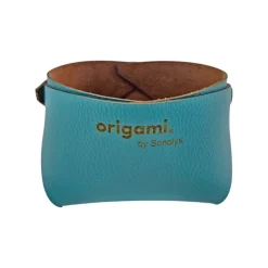 Panier carré vert émeraude PVC 10x10x7 cm Origami - SONOLYS New