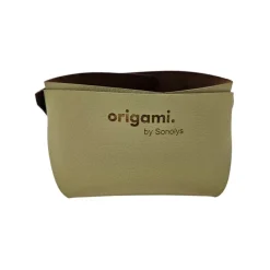 Panier carré vert tilleul PVC 13x13x8 cm Origami - SONOLYS Best