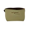 SONOLYS Panier carré vert tilleul PVC 10x10x7 cm Origami Hot