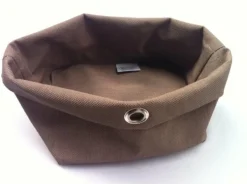 SONOLYS Panière rectangulaire taupe polyester 14x10,5x12 cm Sonoclean Outlet