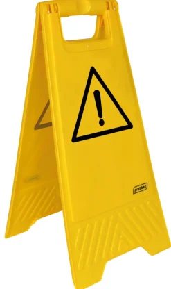 Panneau avertissement danger rectangulaire jaune 28 cm - PROBBAX Online