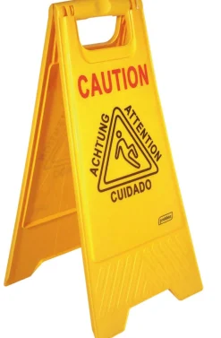 PROBBAX Panneau avertissement sol glissant rectangulaire jaune 28 cm Best