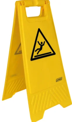 PROBBAX Panneau avertissement sol glissant rectangulaire jaune 28 cm Best