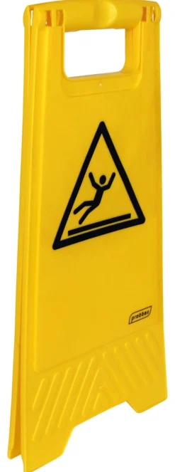 PROBBAX Panneau avertissement sol glissant rectangulaire jaune 28 cm Best