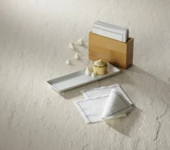 Paquet 25 serviettes cocktail blanc coton 20x20 cm pliée en 4 Oxstal - PRO.MUNDI Online