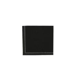 Paquet 25 serviettes cocktail noir coton 20x20 cm pliée en 4 Oxstal - PRO.MUNDI Discount