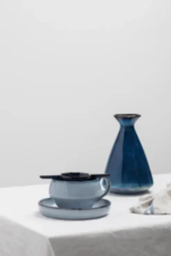SERAX Passoire à thé rond bleu foncé émaillé grès émaillé 14 cm Pure Blue Clearance