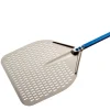 GI METAL Pelle à pizza perforée aluminium anodisé 33x33 cm manche 60 cm Azzurra New