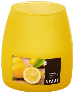 Photophore conique jaune Ø 8,2 cm 9 cm Soft Glow - SPAAS Discount