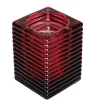 SPAAS Photophore rectangulaire bordeaux 7,2x7,2x9,8 cm (6 pièces) Hot