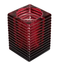 SPAAS Photophore rectangulaire bordeaux 7,2x7,2x9,8 cm (6 pièces) Hot