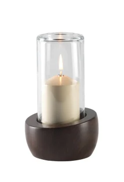 Photophore rond brun Ø 10 cm 15,5 cm Mori - CANDOLA Outlet