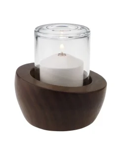 Photophore rond brun Ø 10 cm 11 cm Mori - CANDOLA Outlet