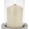 CANDOLA Photophore rond gris Ø 8 cm 15,5 cm Concrete Best