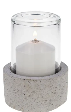 CANDOLA Photophore rond gris Ø 8 cm 11 cm Concrete Sale