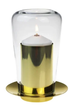 Photophore rond jaune Ø 10 cm 15,5 cm Jules - CANDOLA Clearance
