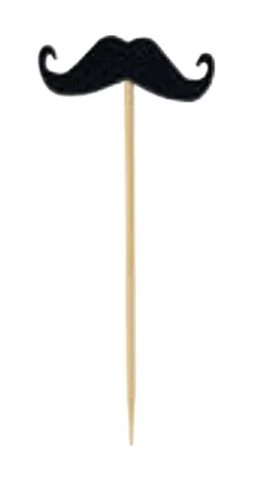 EARTH ESSENTIALS Pic moustache noir 7 cm Oxstal (2000 pièces) New