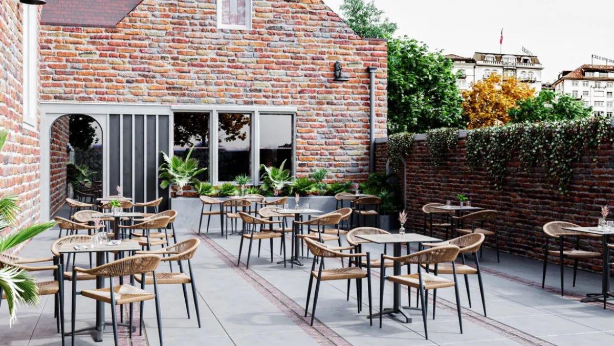 Pied de table avec système pliant d'extérieur gris anthracite Modena - FLEXMOB