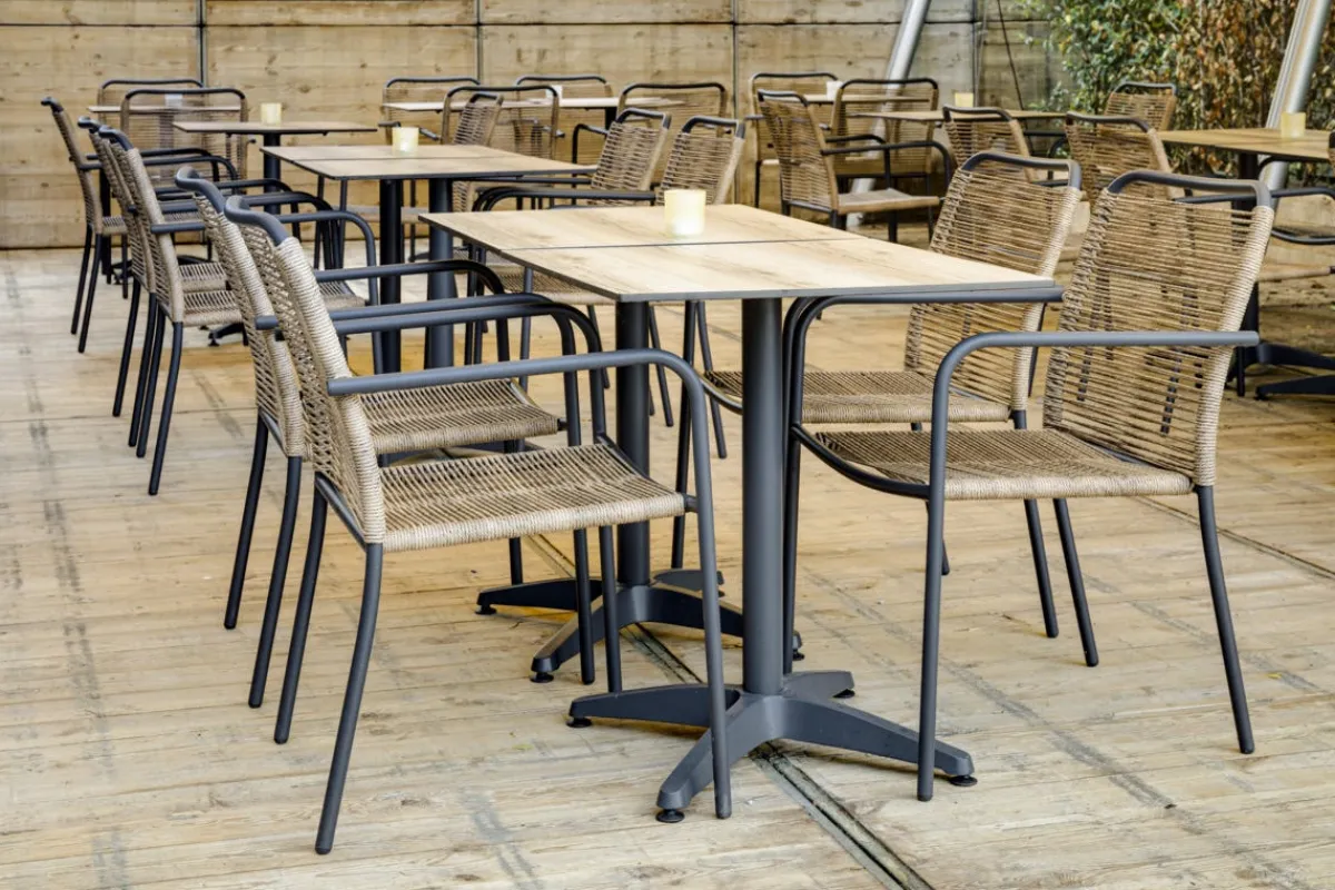 FLEXMOB Pied de table noir 63x63x73 cm Monza Best