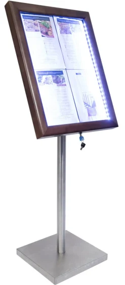 Pied pour porte-menu rectangulaire 40x40x125 cm Classique - SECURIT New