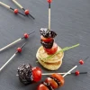 Piques boules rouge 12 cm (500 pièces) - EARTH ESSENTIALS New