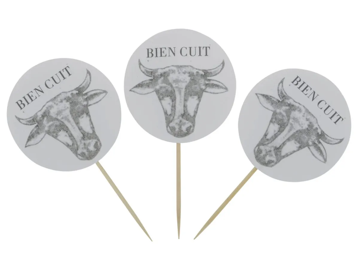 EARTH ESSENTIALS Piques à steak "bien cuit" 6,5 cm (100 pièces) Online