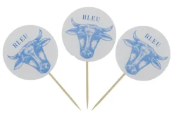 Piques à steak "bleu" 6,5 cm (100 pièces) - EARTH ESSENTIALS Outlet