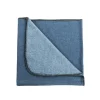 Plaid recycle rectangulaire bleu 90x180 cm Suave Blue Melee - CHAUD DEVANT Sale