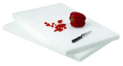 Planche à découper polyéthylène haute densité (pehd) blanc 60x40 cm Pâtissier Avec rigole Non réversible - PRO.COOKER