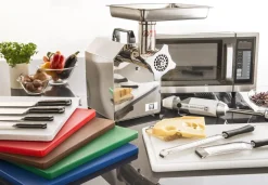 PRO.COOKER Planche à découper polyéthylène haute densité (pehd) jaune 53x32,5x2 cm GN 1/1 Sans rigole Réversible