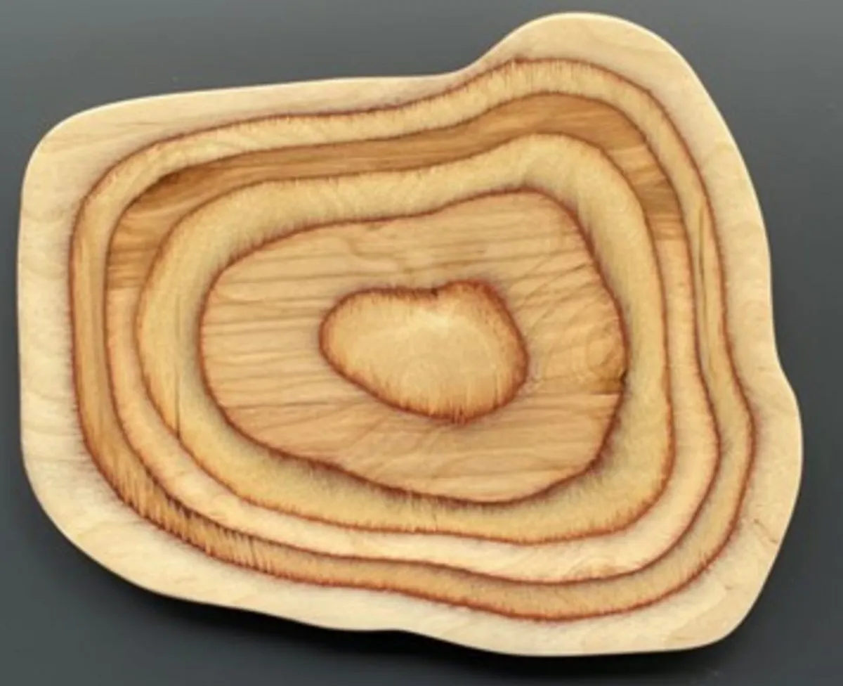 Planche irrégulier brun bouleau 40 cm - DE LA ROCA Sale