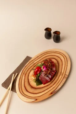 Planche ovale bouleau 35 cm - DE LA ROCA