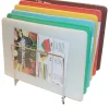 Planches à découper couleur avec support polyéthylène 45x30 cm Sans rigole Non réversible (6 pièces) - Aucune Clearance