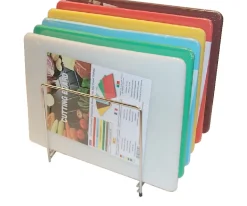 Planches à découper couleur avec support polyéthylène 45x30 cm Sans rigole Non réversible (6 pièces) - Aucune Clearance