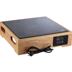 APS Plaque induction avec base bois verre 39x39x10 cm Valo Outlet