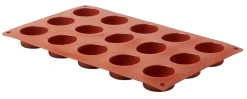 PRO.COOKER Plaque 15 petits fours ronds silicone GN 1/3 29,5x17,5x2 cm Hot