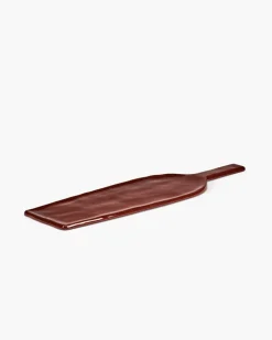 SERAX Plat avec anse rectangulaire Venetian red grès émaillé 46 cm La Mère Discount