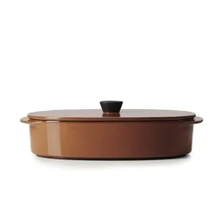 REVOL Plat avec couvercle ovale rouge porcelaine culinaire 26x18,5 cm  Caractère Sale