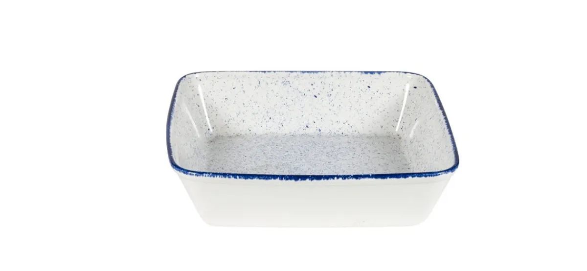 Plat buffet porcelaine vitrifiée Hints Indigo 25x25x6,2 cm 2 L Stonecast Hints - CHURCHILL Discount